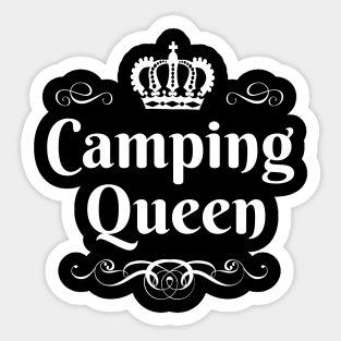 Camping Queen Campground RV Caravan Outdoor Gift Sticker